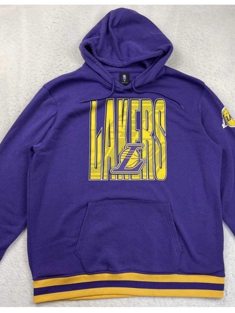 L.A. Lakers Purple,White & Yellow Sweatshirt Hoodie (Men’s-2XL) NBA